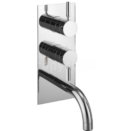 Crosswater - Design Thermostatic Shower Valve 2 Way With Spout