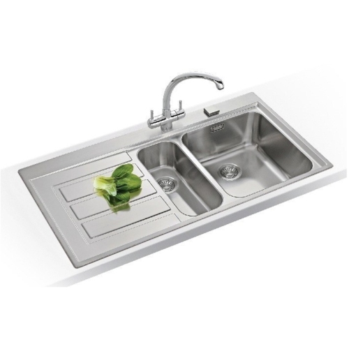 Franke - Epos 1.5 Bowl Sink, LH Drainer & Chrome Athena Tap
