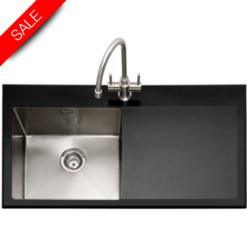 Caple Sinks - Vitrea 100 Inset Sink With RH Drainer