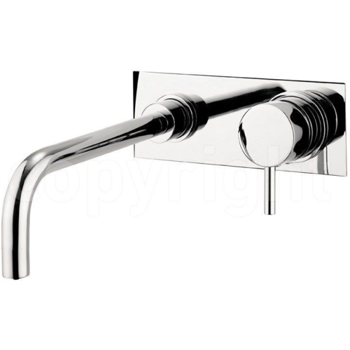 Crosswater - Kai Lever Basin 2 Hole Set, On Plate Wall Mounted