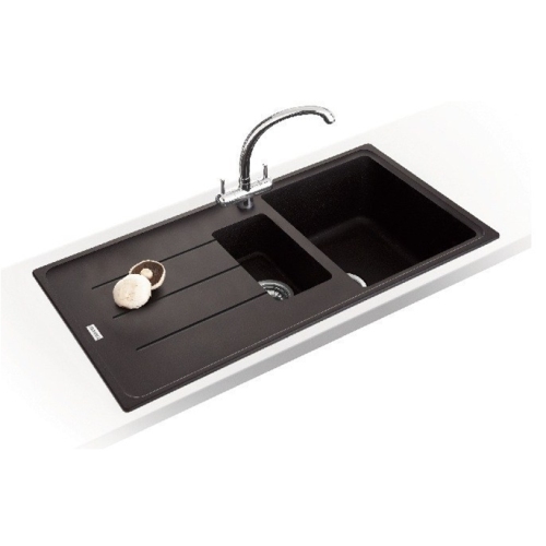 Franke - Basis 1.5 Bowl Fragranite Sink, Drainer & Chrome Athena Tap