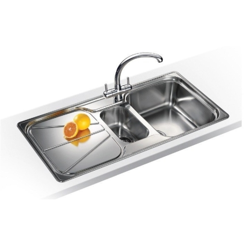 Franke - Simplon 1.5 Bowl Sink, LH Drainer & Chrome Zurich Tap
