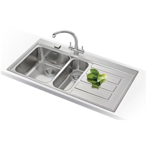 Franke - Epos 1.5 Bowl Sink, RH Drainer & Chrome Athena Tap