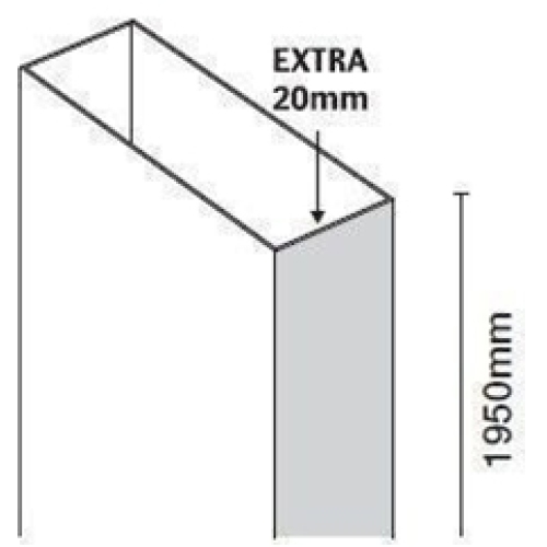 Merlyn - 10 Series Extension Profile 20mm
