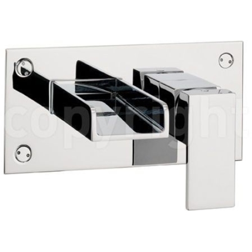Crosswater - Water Square Basin 2 Hole Set, Wall Mounted