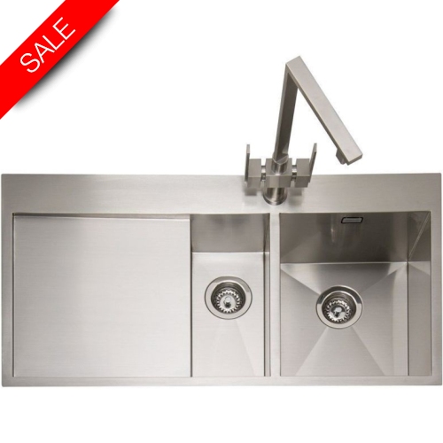 Caple Sinks - Cubit 150 Inset Sink With LH Drainer
