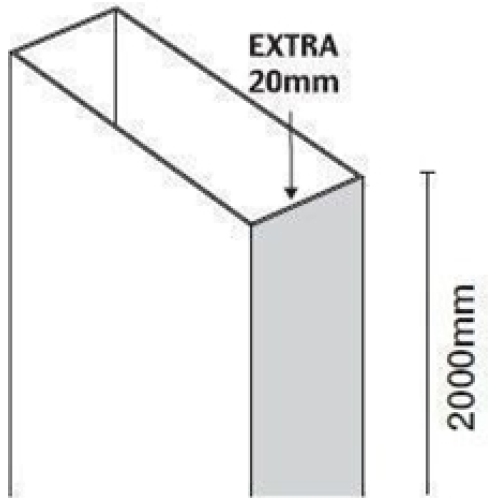 Merlyn - 10 Series Extension Profile For Pivot 20mm