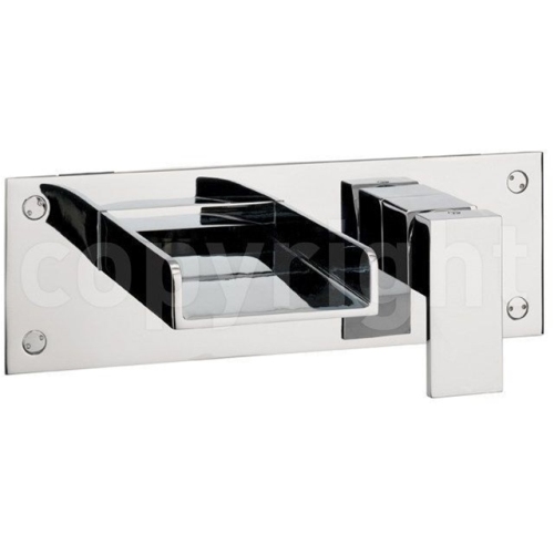Crosswater - Water Square Bath 2 Hole Filler, Wall Mounted