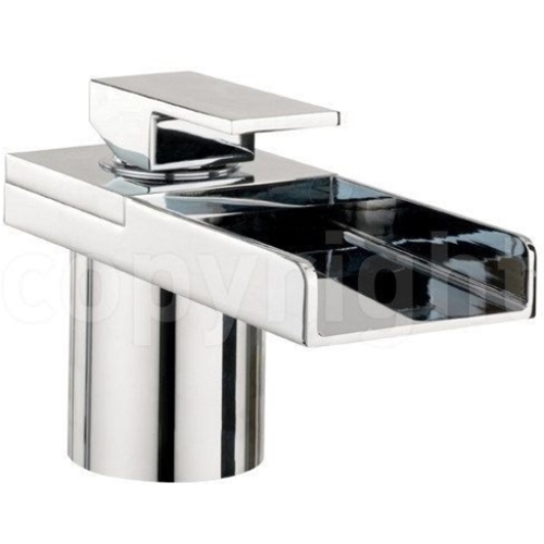 Crosswater - Water Square Bath Filler Mono With Lights, Deck Mounted